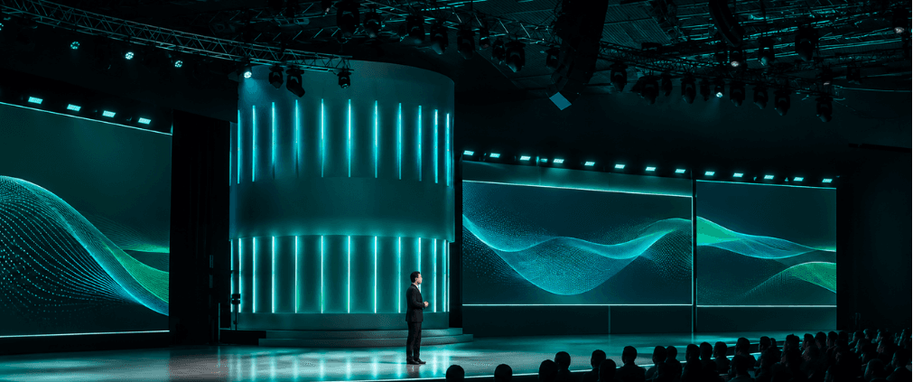 Summit stage with lights